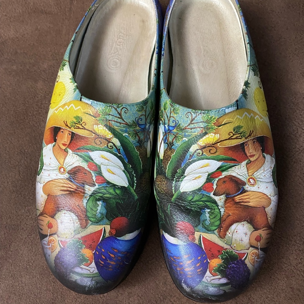 Icon Leather Colorful Artistic Clogs
